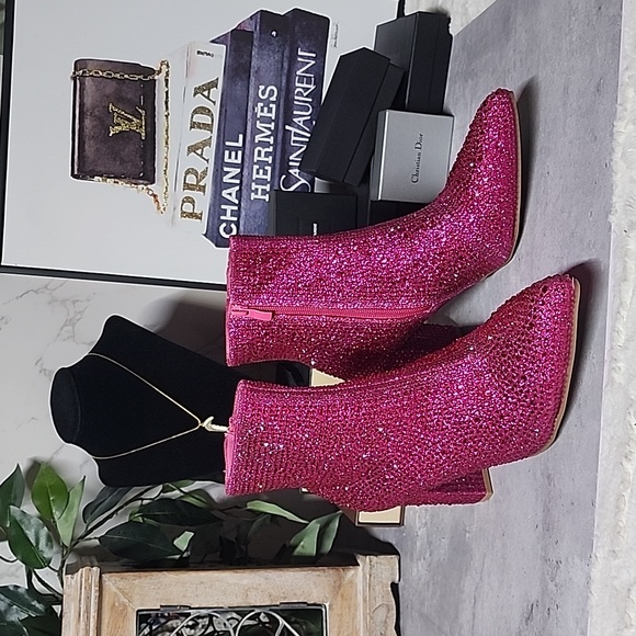 Forever boutique brand Shoes - Forever brand rhinestone booties